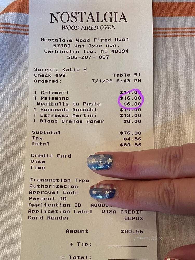 Pizza Nostalgia - Washington, MI menu_pic
