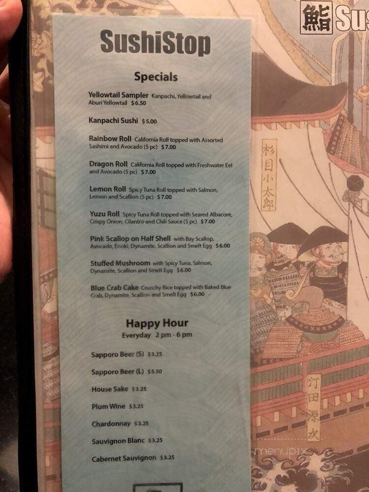 Sushi Stop - Los Angeles, CA menu_pic