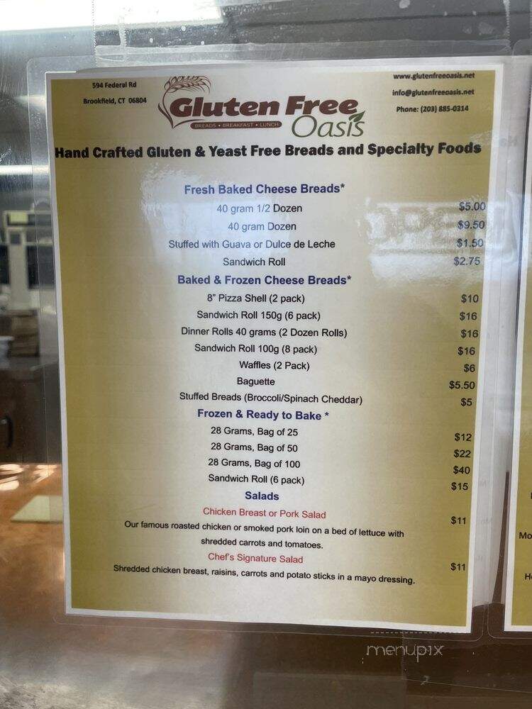 Mama's Cheese Bread Factory - Brookfield, CT menu_pic