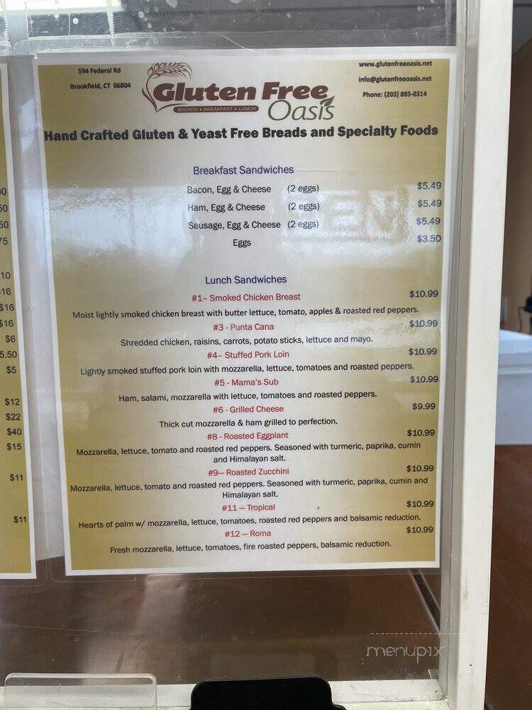Mama's Cheese Bread Factory - Brookfield, CT menu_pic