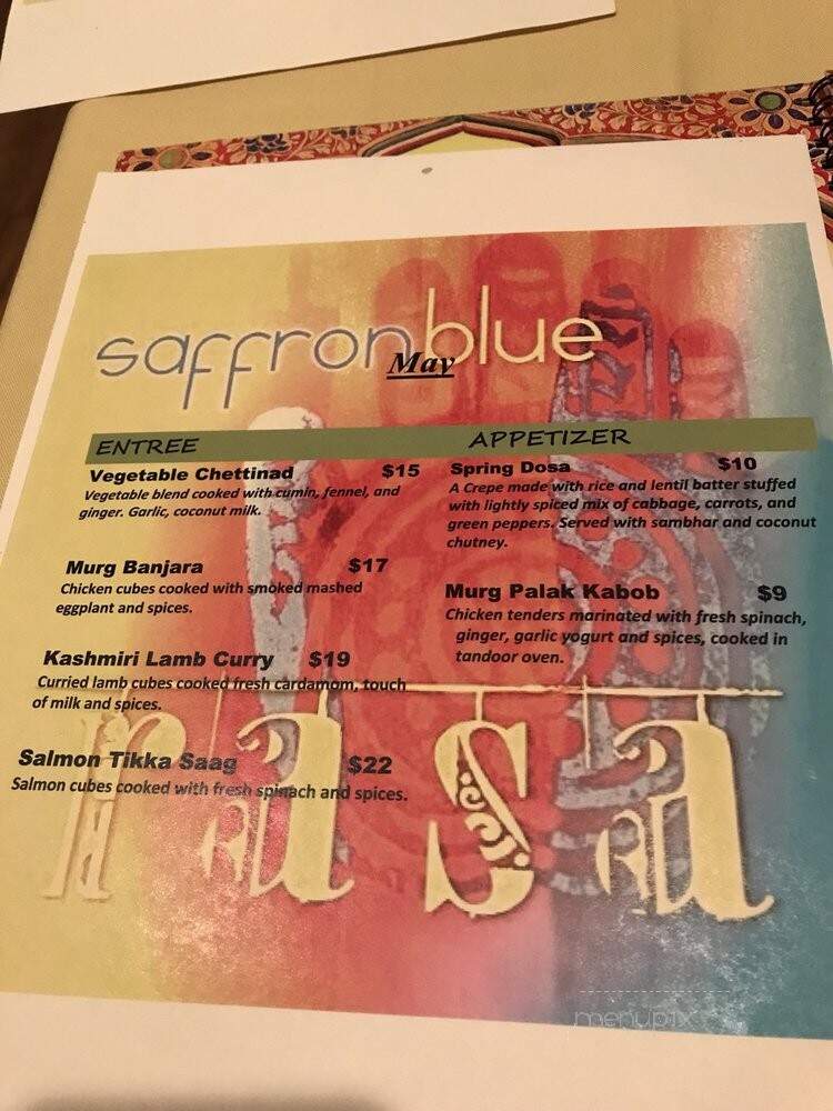 Saffron Indian Kitchen - Ambler, PA menu_pic