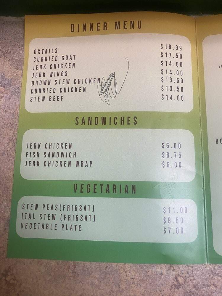 Taste of Jamaica - Cary, NC menu_pic