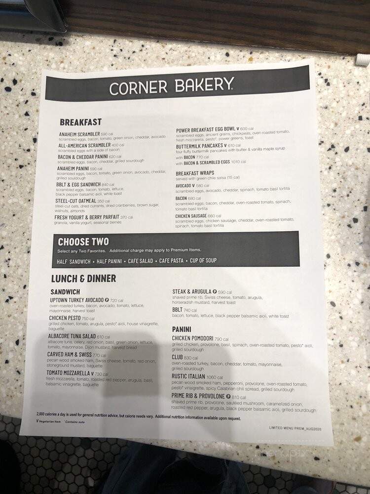Corner Bakery Cafe - Norcross, GA menu_pic