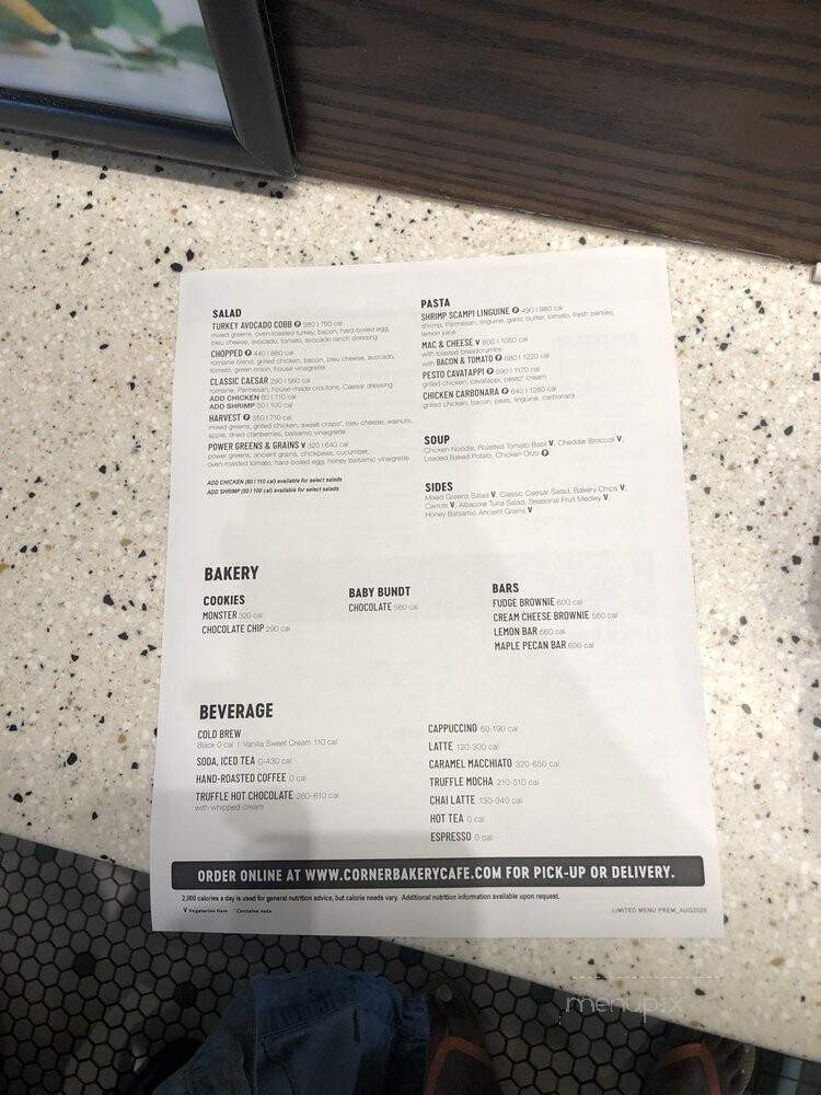 Corner Bakery Cafe - Norcross, GA menu_pic