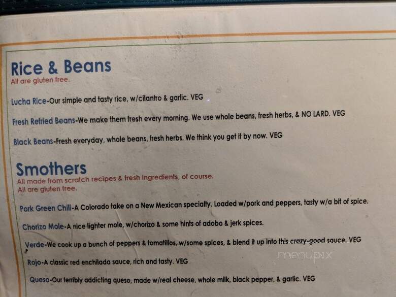 Lucha Cantina at the Red Ram - Golden, CO menu_pic