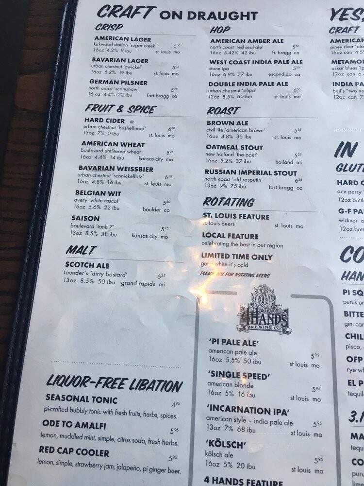 pi - Saint Louis, MO menu_pic