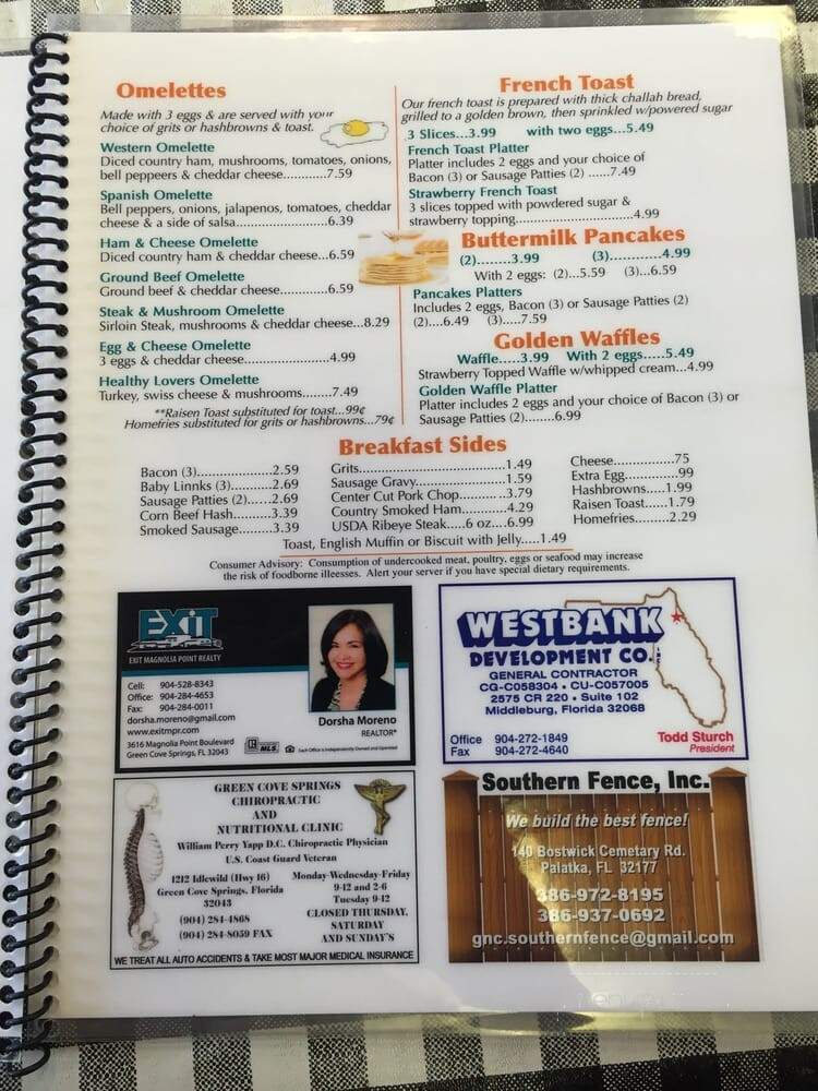 Sunrise to Sunset - Green Cove Springs, FL menu_pic