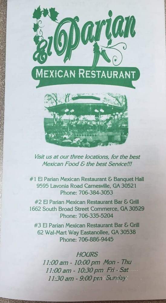El Patron Family Mexican Restaurant - Eastanollee, GA