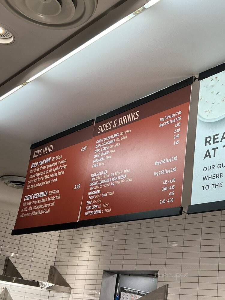 Chipotle - Cincinnati, OH menu_pic