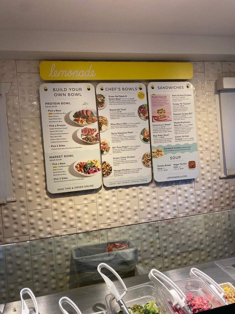 Lemonade - Los Angeles, CA menu_pic