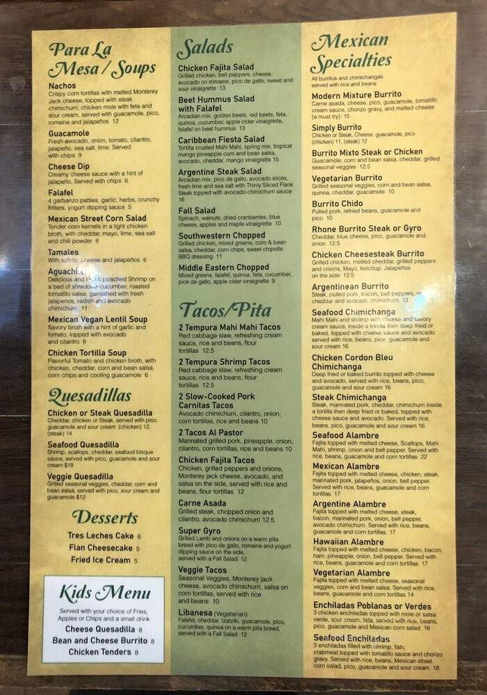 Modern Mixture - Rehoboth Beach, DE menu_pic