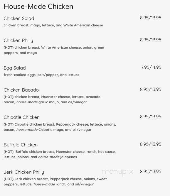 Old School Subs & Salads - Asheville, NC menu_pic