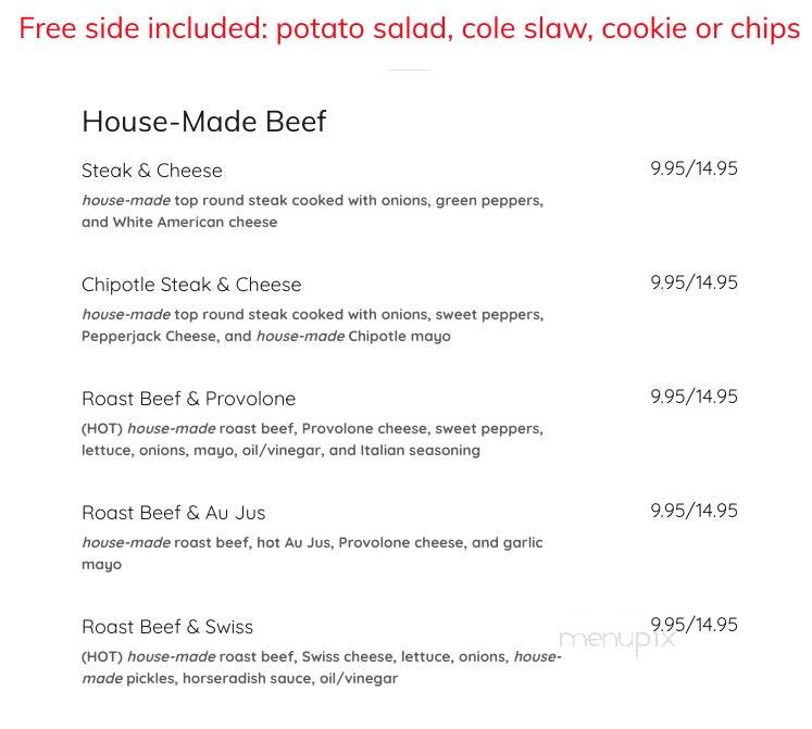 Old School Subs & Salads - Asheville, NC menu_pic