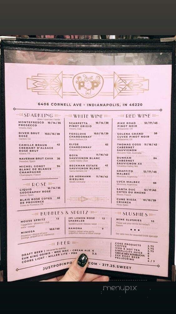 Just Pop In! - Indianapolis, IN menu_pic