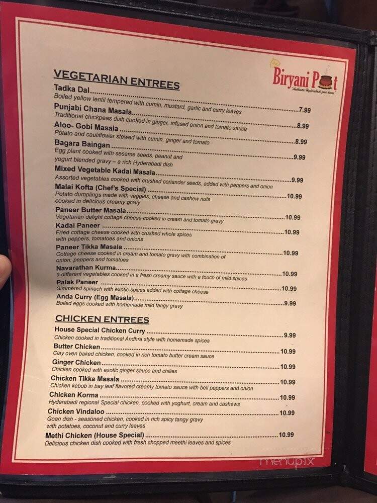 Biryani Pot - Houston, TX menu_pic