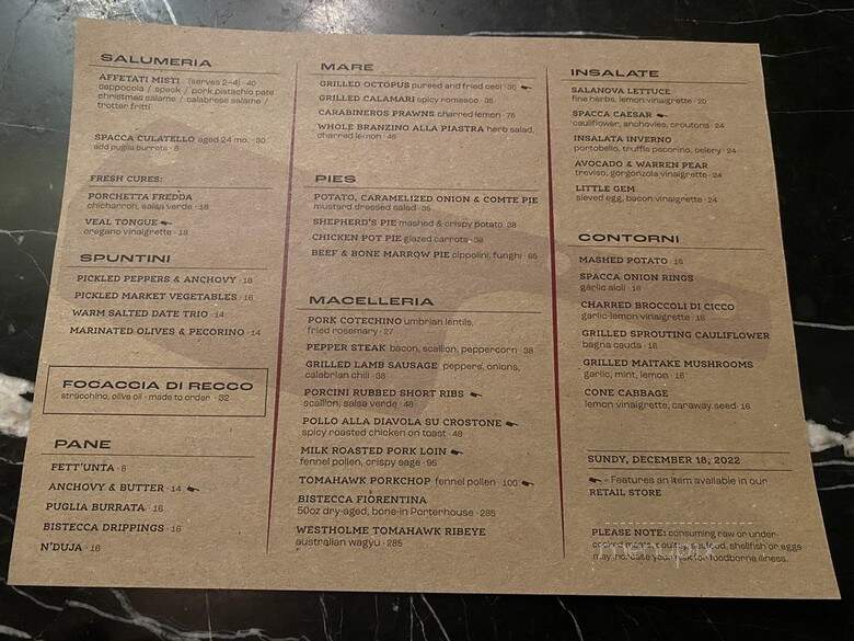 Chi Spacca - Los Angeles, CA menu_pic
