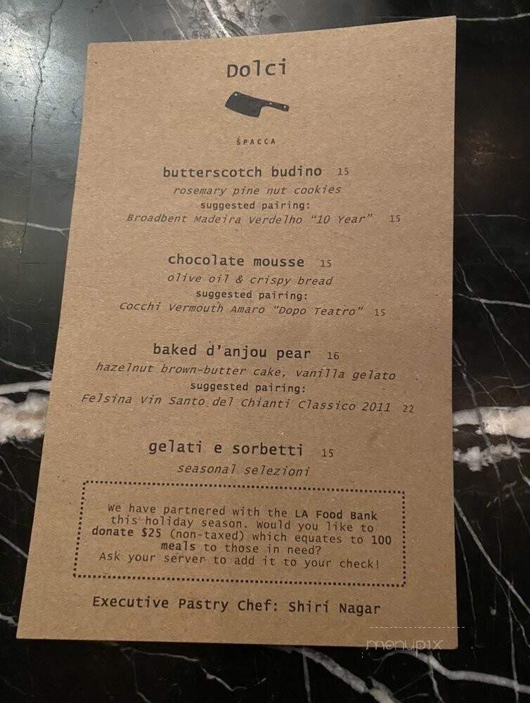 Chi Spacca - Los Angeles, CA menu_pic