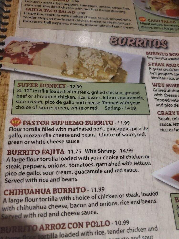 Los Cabos Mexican Grill - Lawrence, IN menu_pic