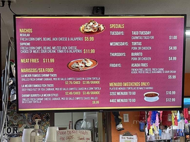 Tortilleria La Mejor Del Valle - Farmersville, CA menu_pic