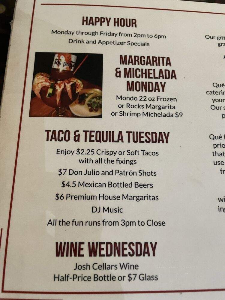 Que Pasa Mexican Cafe - Atascadero, CA