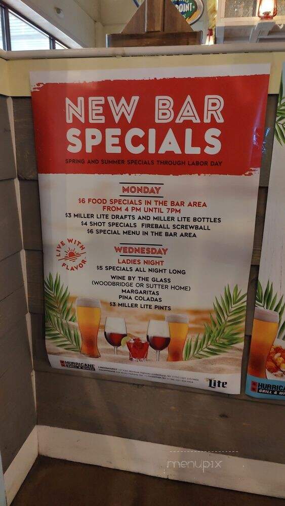 Hurricane Grill & Wings - Hauppauge, NY menu_pic