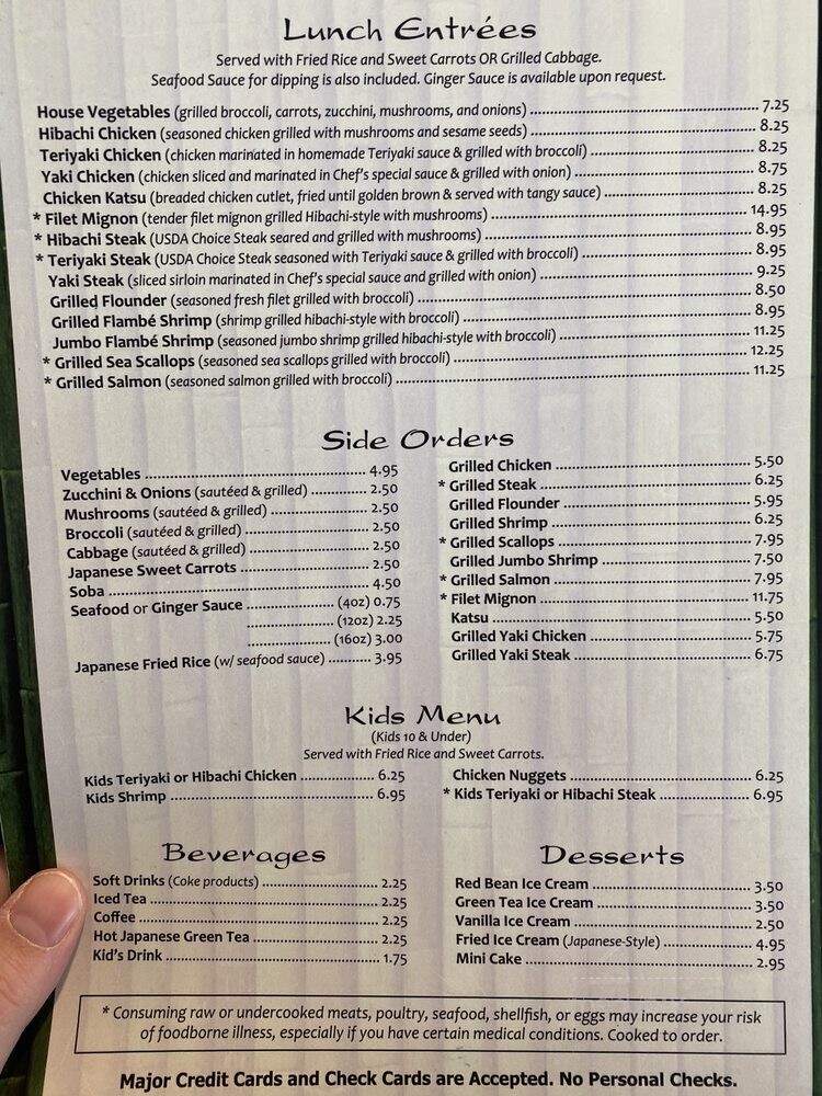 Yamato of Apex - Apex, NC menu_pic