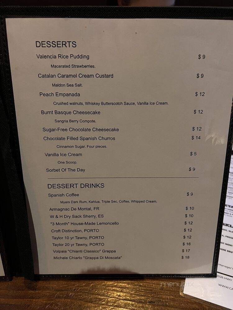 Catalan - Rancho Mirage, CA menu_pic