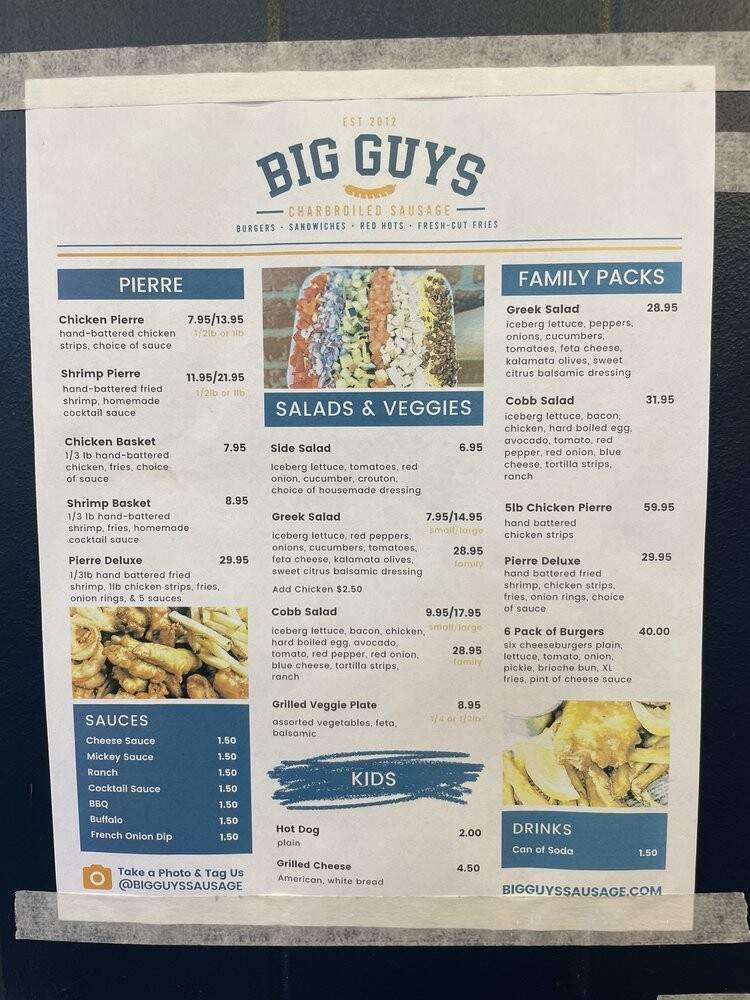 Big Guys Sausage Stand - Berwyn, IL menu_pic