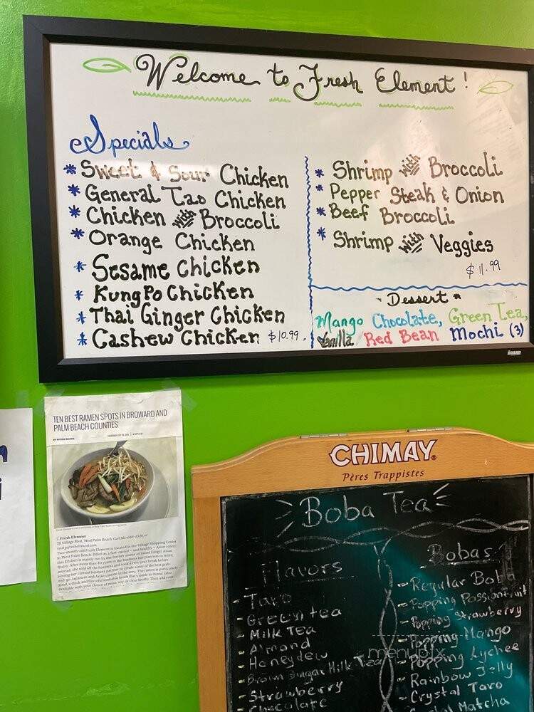 Fresh Element Healthy Asian Fusion - West Palm Beach, FL menu_pic