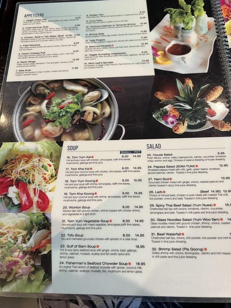 Mint Leaf Thai - Newport Beach, CA menu_pic