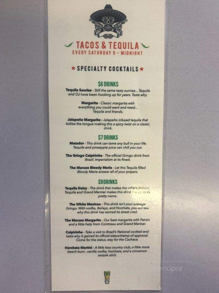 Maruso Street Food Bar - Minneapolis, MN menu_pic