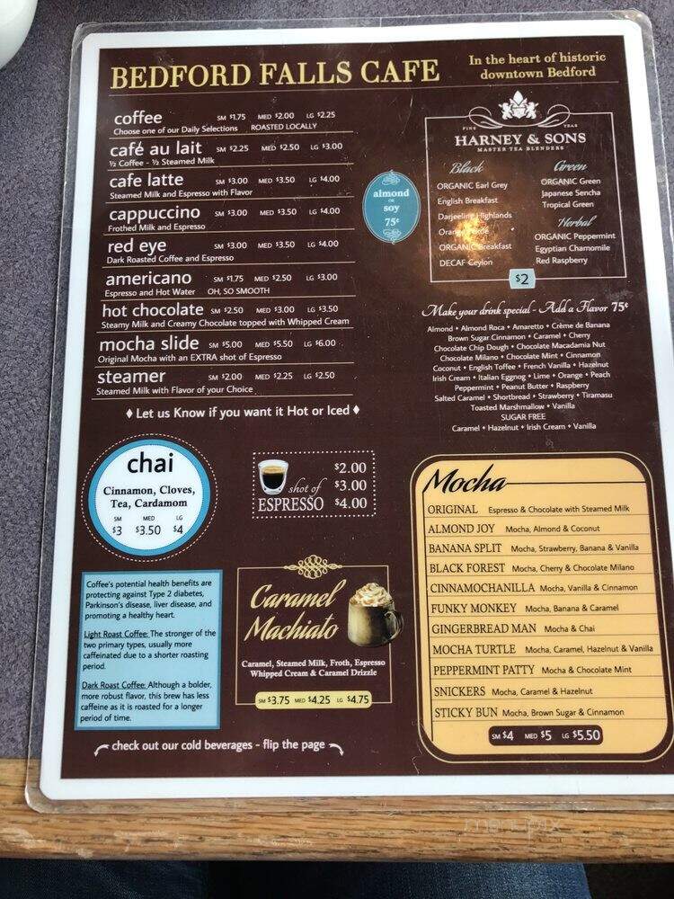 Bedford Falls Cafe - Cleveland, OH menu_pic