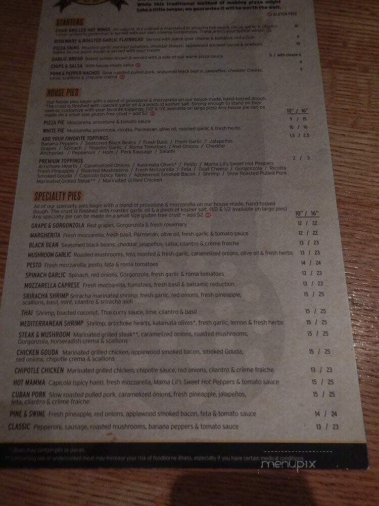 Pies and Pints - Worthington, OH menu_pic