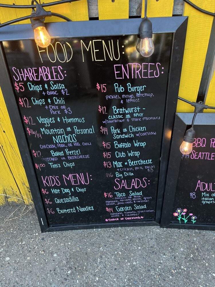 192 Brewing Company @ The Lake Trail Taproom - Kenmore, WA menu_pic