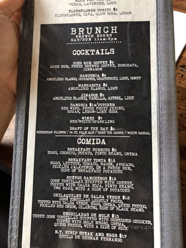 Cinco Oaxacan Restaurant - Los Angeles, CA menu_pic