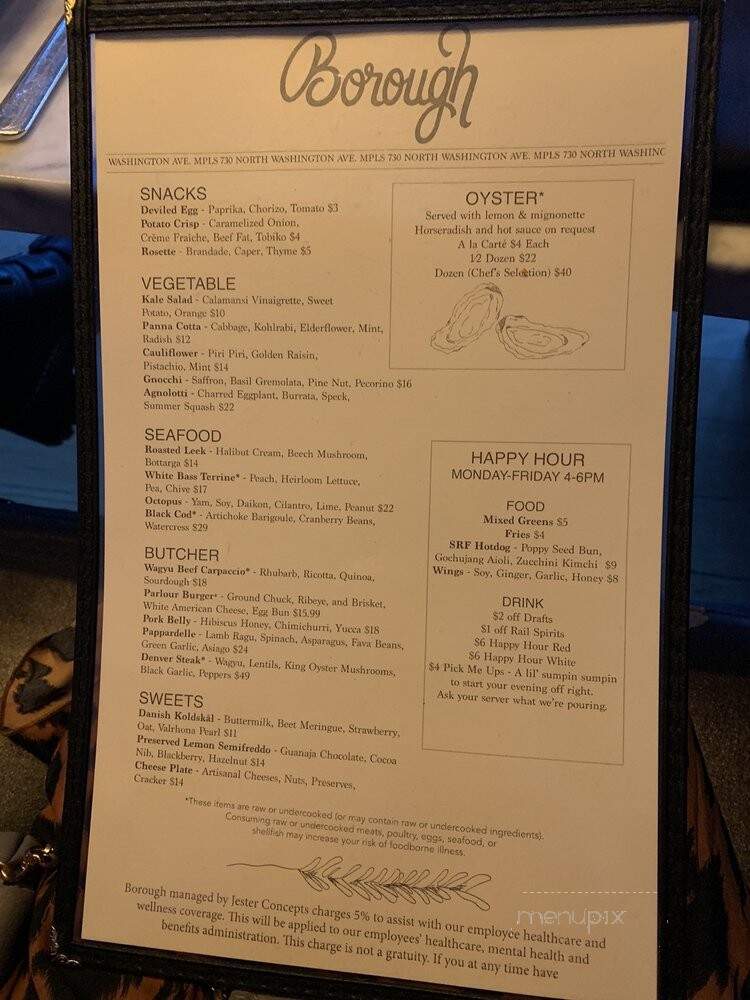 Borough - Minneapolis, MN menu_pic