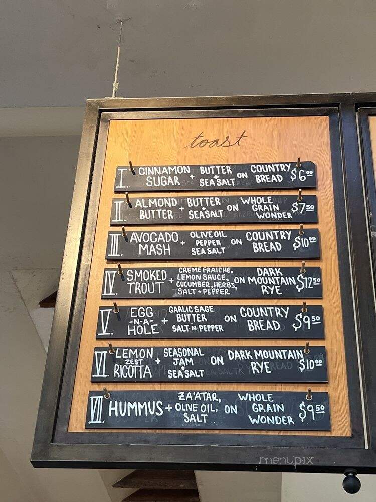 The Mill - San Francisco, CA menu_pic