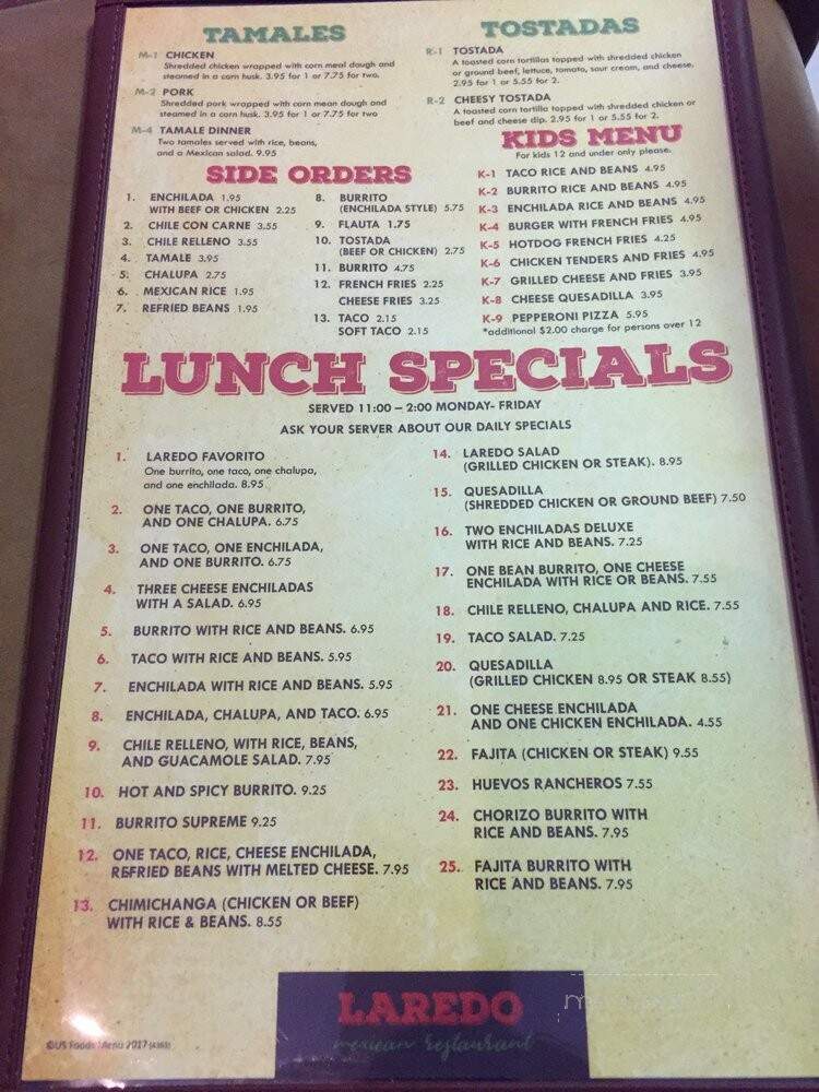 Larrdo - Keystone Heights, FL menu_pic