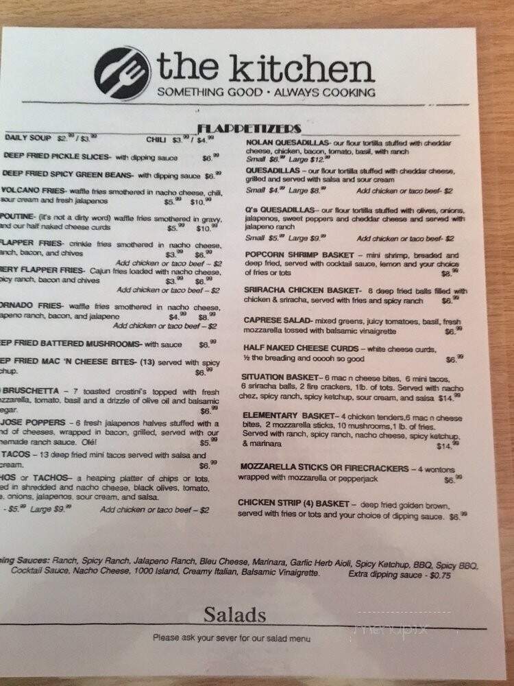 Flappers Bar - Milwaukee, WI menu_pic