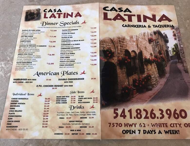Casa Latina Carniseria Taqueria - White City, OR menu_pic