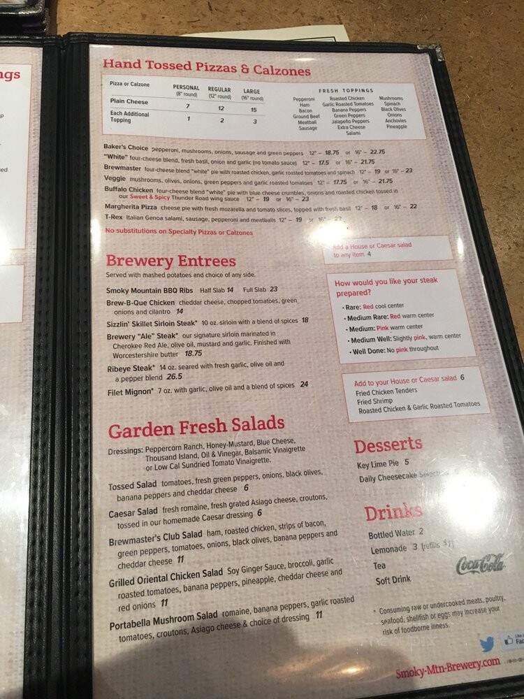 Smoky Mountain BBQ - Knoxville, TN menu_pic