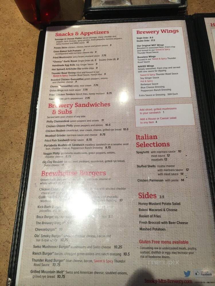Smoky Mountain BBQ - Knoxville, TN menu_pic