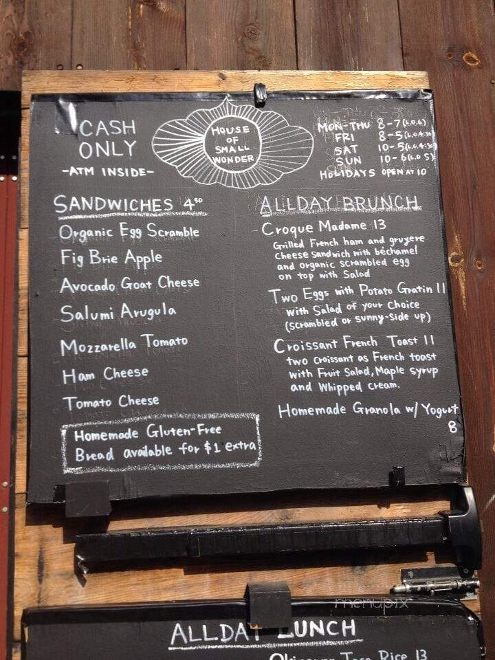 House of Small Wonder - Brooklyn, NY menu_pic