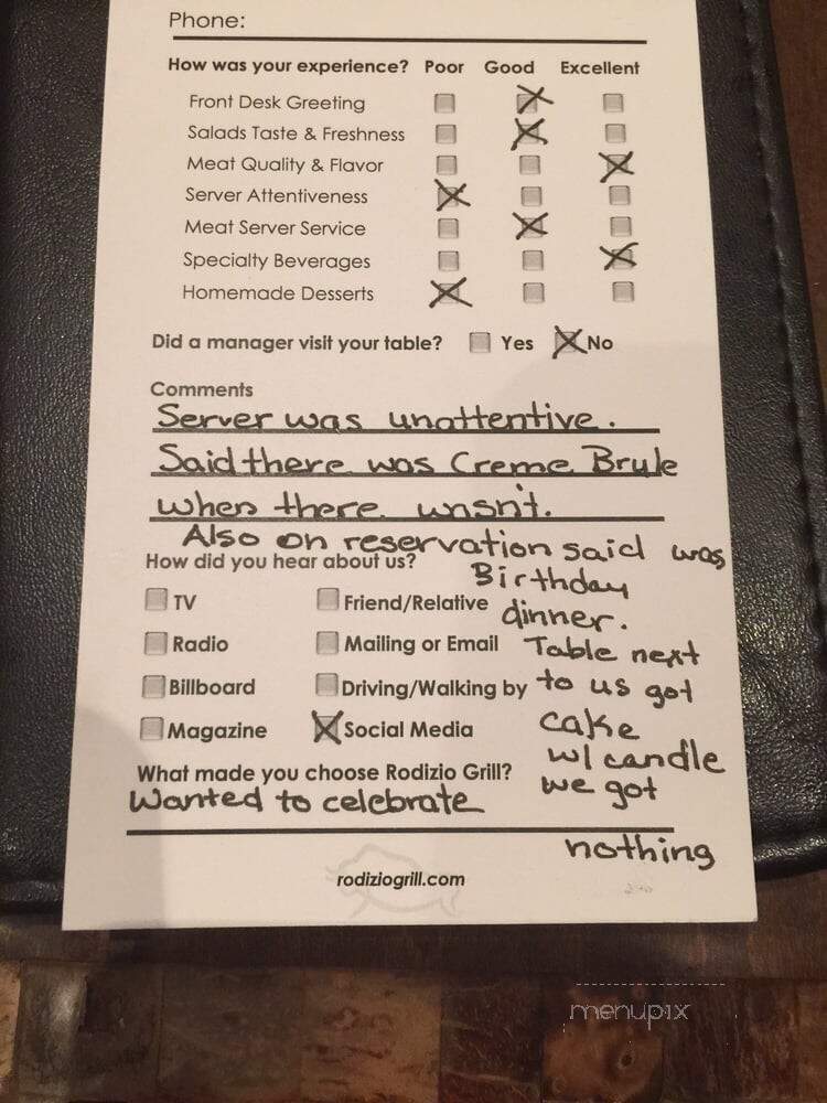 Rodizio Grill - Milwaukee, WI menu_pic