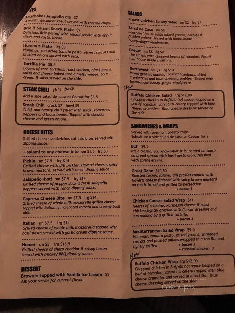 Journeys - Portland, OR menu_pic
