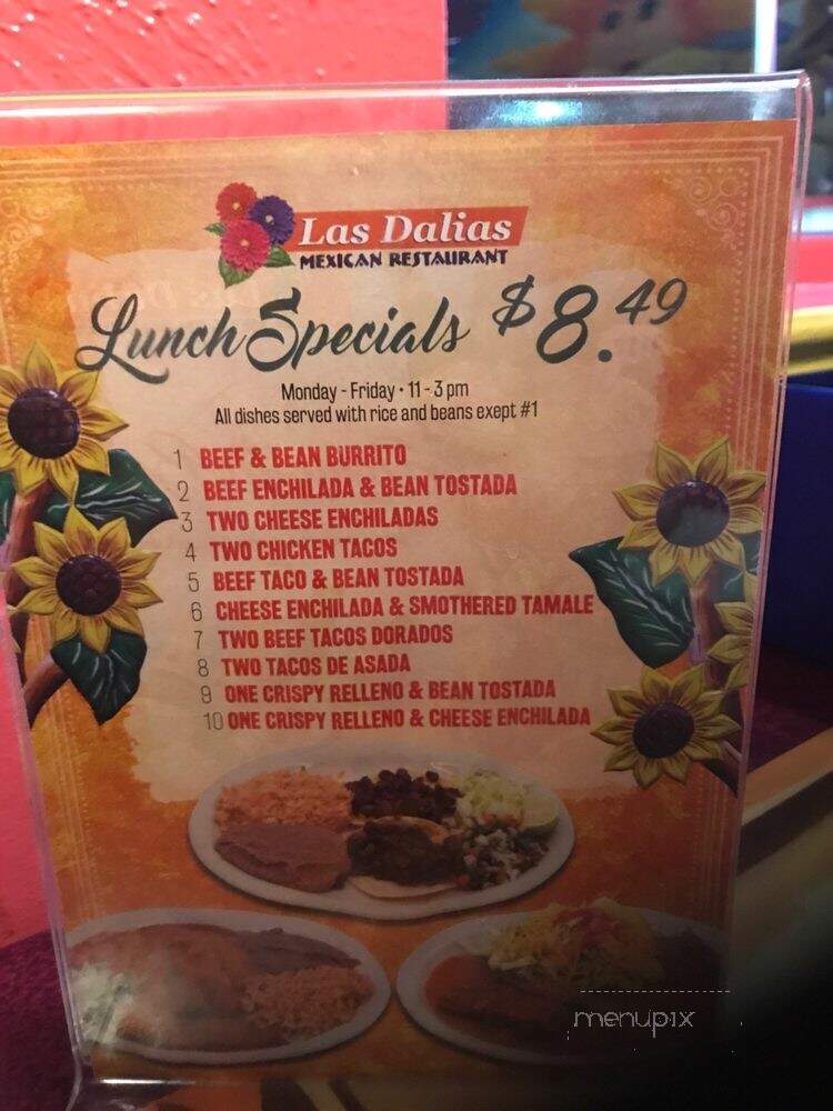 Las Dalias - Lakewood, CO menu_pic