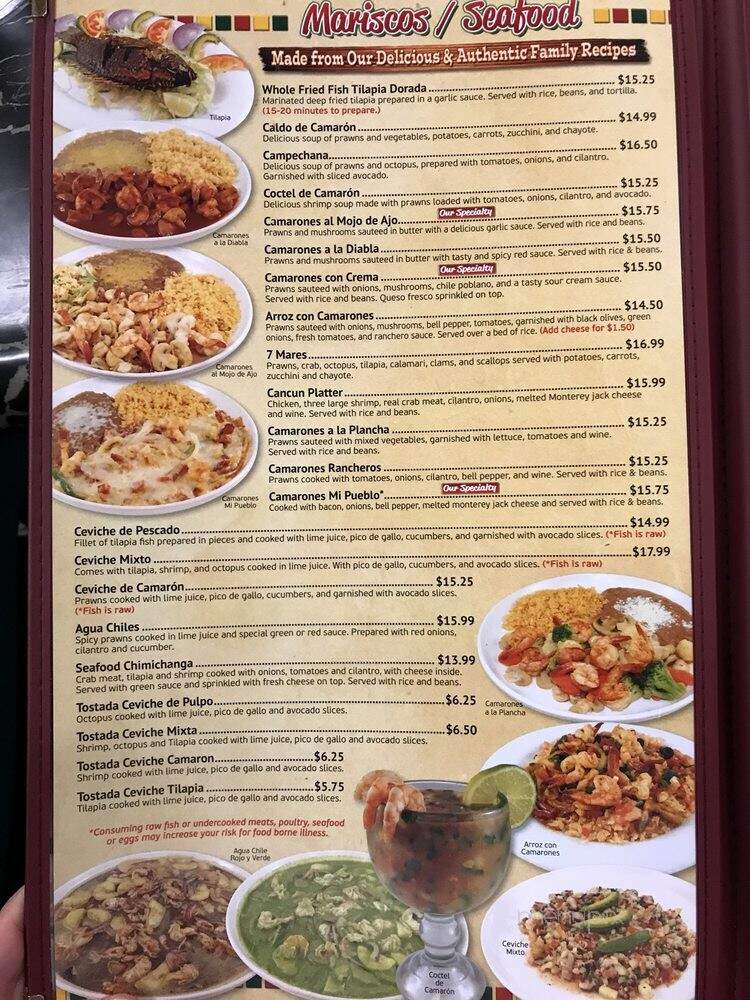 Taqueria El Mar Mi Pueblo - Olympia, WA menu_pic