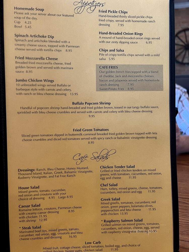 Cafe South - Charlotte, NC menu_pic