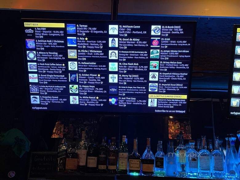 The Surly Goat - West Hollywood, CA menu_pic