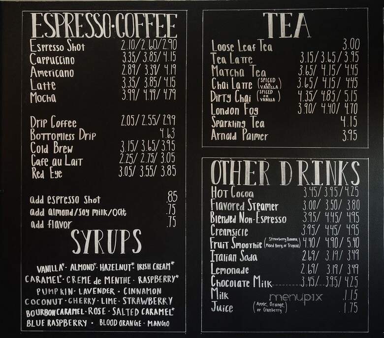 Limestone Coffee & Tea - Batavia, IL menu_pic